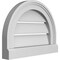 Ekena Millwork Round Top Surface Mount PVC Gable Vent: Functional, w/ 2"W x 2"P Brickmould Sill Frame, 16"W x 12"H GVPRT16X1203SF - alternate 3